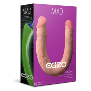 Двосторонній фалоімітатор EGZO MAD Ciberskin "FLEX&FIX" 46 см*4,5 см