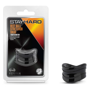Ерекційна насадка Blush Stay Hard Beef Ball Stretcher Snug чорна, 3.8 см