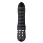 Вібратор ребристий Love Diamond Vibrator чорний, 11.4 см
