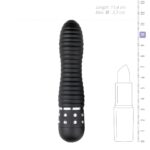 Вібратор ребристий Love Diamond Vibrator чорний, 11.4 см