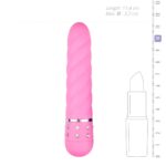Вібратор рельєфний Love Diamond Vibrator рожевий, 11.4 см