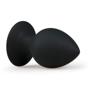 Анальна пробка з присоскою Round Butt Plug чорна, 8.5 см х 4 см