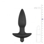 Анальна пробка з вібрацією Easytoys, силіконова, чорна, 14.5 х 3.5 см