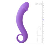 Вигнутий фалоімітатор Curved Dong для простати фіолетовий, 17.5 см x 3.5 см