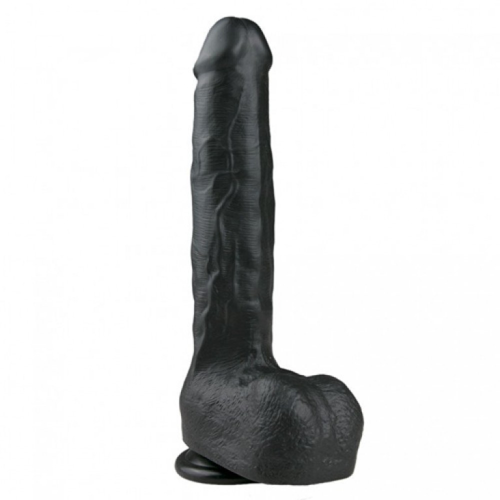Фалоімітатор Гігант EASYTOYS REALISTIC DILDO BLACK 29.5 CM Фалоімітатор Гігант EASYTOYS REALISTIC DILDO BLACK 29.5 CM