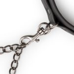 Нашийник з поножами, чорний Leather Collar With Anklecuff