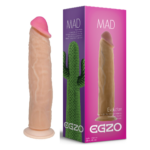 Фалоімітатор реалістичний EGZO Mad Evolution Ciberskin Great Lover на присосці, тілесний