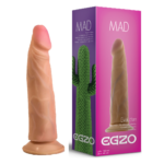Фалоімітатор реалістичний EGZO Mad Evolution Ciberskin Keen Lover на присосці, тілесний