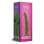 Фалоімітатор на присоскі EGZO MAD Ciberskin Powerful Lover з кібершкіри, тілесний