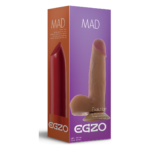 Фалоімітатор реалістичний з мошонкою EGZO MAD Ciberskin Pushy Lover на присосці