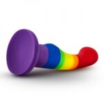 Фалоімітатор Pride, на присосці, райдужний, 13 х 2.9 см