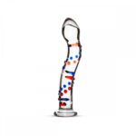 Скляний дилдо з вигинами і малюнком Gildo Glass Dildo No. 3