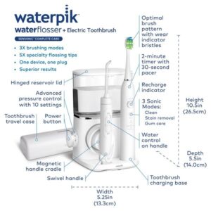 Зубний центр Waterpik CC-04 Sensonic Complete Care White with Chrome