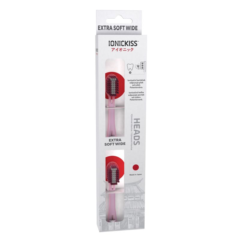 Насадки для іонної щітки IONICKISS Ultra Soft, дуже м’які широкі, рожеві (2 шт.) Насадки для іонної щітки IONICKISS Ultra Soft, дуже м’які широкі, рожеві (2 шт.)