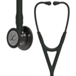 Стетоскоп серії Littmann® Cardiology IV™, чорний із зеркальною головкою димчастого кольору на чорній ніжці
