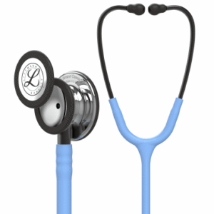 Стетоскоп серії Littmann® Classic III™, небесно-блакитний із зеркальною головкою на ніжці димчастого кольору