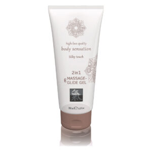 Лубрикант та масажне олія 2 в 1 SHIATSU Massage-& Glide gel 2 in1 Silky touch, 200 мл