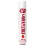 Зігрівальний лубрикант на водній основі Wet Warming Strawberry 4 in 1, без цукру (30 мл)