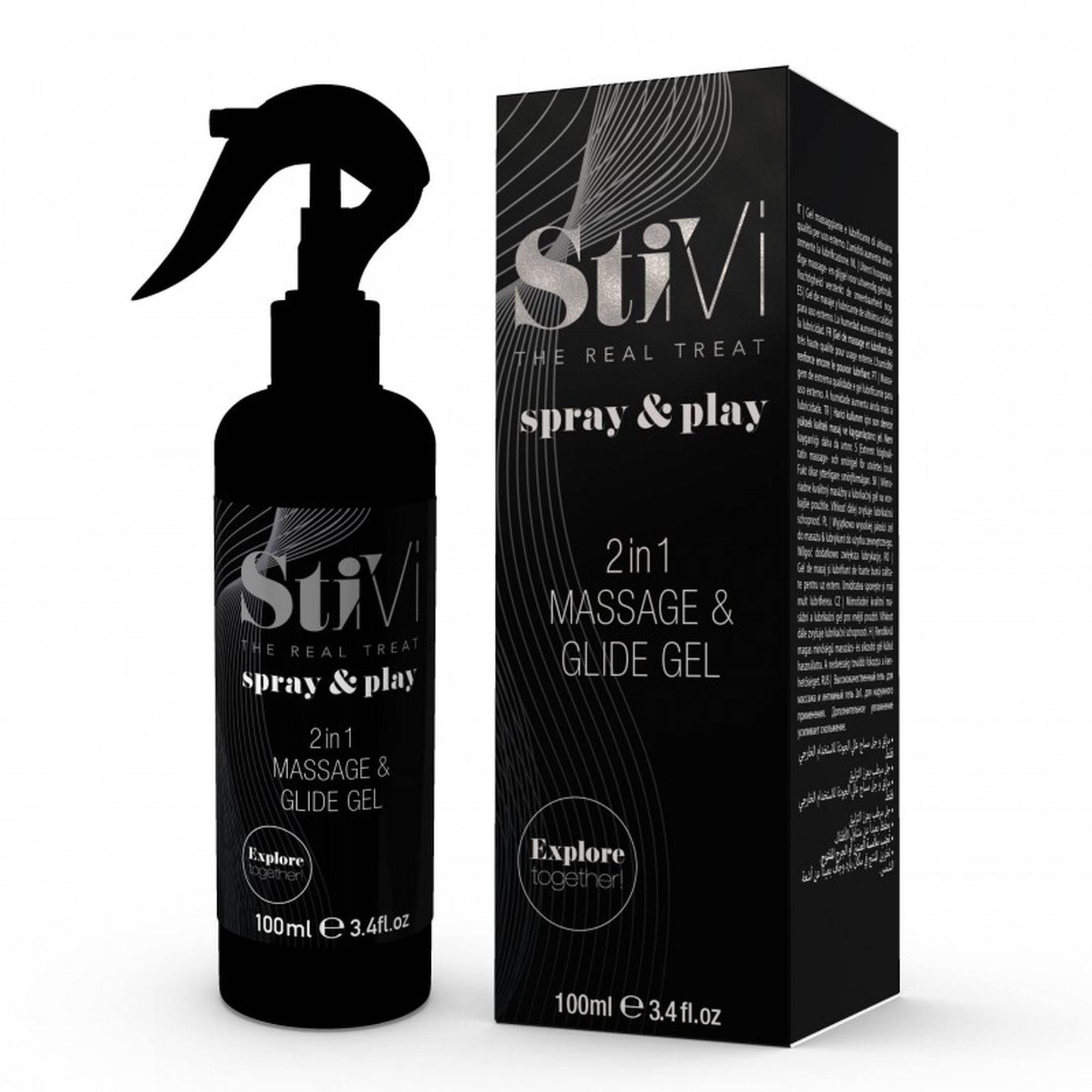 Лубрикант та масажний гель HOT StiVi Spray&Play 2в1, 100 мл Лубрикант та масажний гель HOT StiVi Spray&Play 2в1, 100 мл
