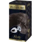 Металева анальна пробка Лисячий хвіст Alive Black And White Fox Tail S, діаметр 2,9 см
