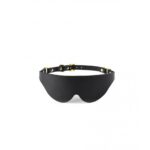 Маска на очі Blindfold UPKO з італійської шкіри, чорна