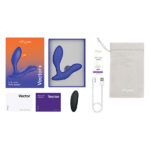 Смарт-вібромасажер простати We-Vibe Vector+ ROYAL BLUE, пульт ДК, регульований кут нахилу