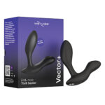 Смарт-вібромасажер простати We-Vibe Vector+ CHARCOAL BLACK, пульт ДК, регульований кут нахилу