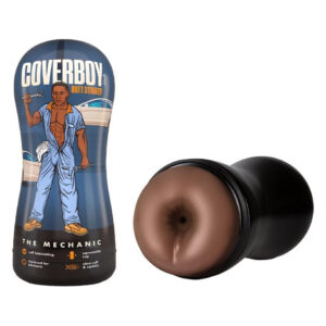 Мастурбатор-анус Blush Coverboy The Mechanic у колбі, коричневий, 18.5 см