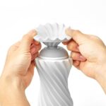 Мастурбатор Tenga Flex Silky White зі змінною інтенсивністю, можна скручувати