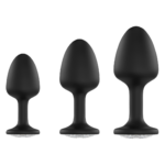 Анальна пробка Dorcel Geisha Plug Diamond M з кулькою всередині, створює вібрації, макс. діам. 3,2см
