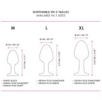 Анальна пробка Dorcel Geisha Plug Diamond M з кулькою всередині, створює вібрації, макс. діам. 3,2см