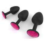 Анальна пробка Dorcel Geisha Plug Ruby M з кулькою всередині, створює вібрації, макс. діаметр 3,2см