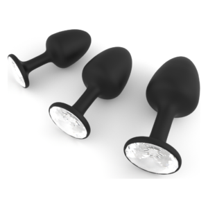 Анальна пробка Dorcel Geisha Plug Diamond L з кулькою всередині, створює вібрації, макс. діаметр 4см
