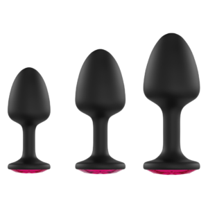 Анальна пробка Dorcel Geisha Plug Ruby XL з кулькою всередині, створює вібрації, макс діаметр 4,5 см