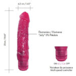 Фалоімітатор вібратор Dorcel Jelly Boy, діаметр 4,2см ТПЕ, плавне регулювання потужності вібрації