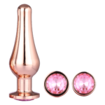 Набір анальних пробок конічної форми Dream Toys GLEAMING LOVE PLEASURE SET ROSE GOLD
