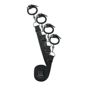 Набір для бондажу на ліжко з манжетами для рук та ніг Under Mattress Restraint Set, чорний