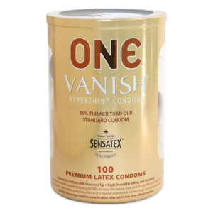 Набір супертонких презервативів латексних ONE Vanish Hyperthin (100 шт.)