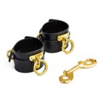 Наручники UPKO Handcuffs італійська шкіра, чорні