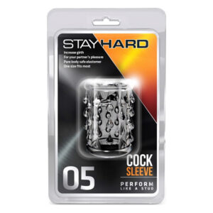 Насадка на пеніс відкрита Blush Stay Hard із рельєфом, прозора
