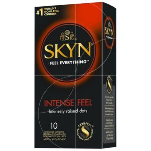 Безлатексні преміум-презервативи SKYN Intense Feel 10 шт, точковий рельєф