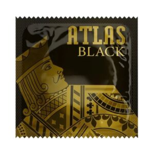 Презерватив латексний класичний Atlas Black чорного кольору (1 шт.)
