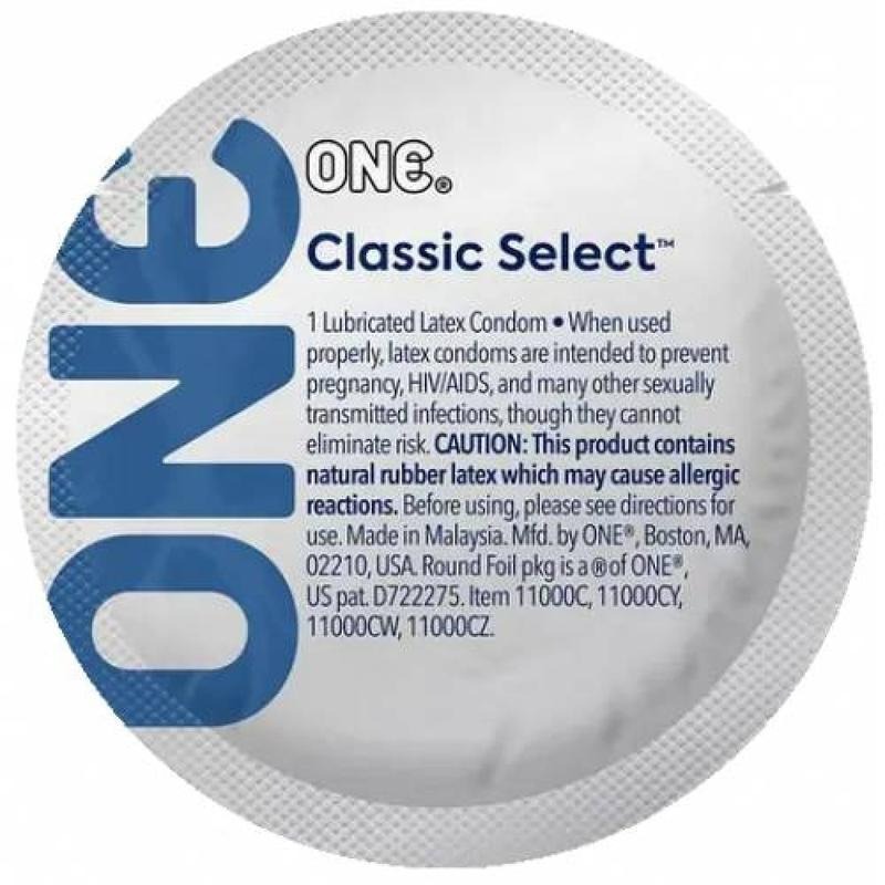 Презерватив класичний One Classic Select латексний (1 шт.) Презерватив класичний One Classic Select латексний (1 шт.)