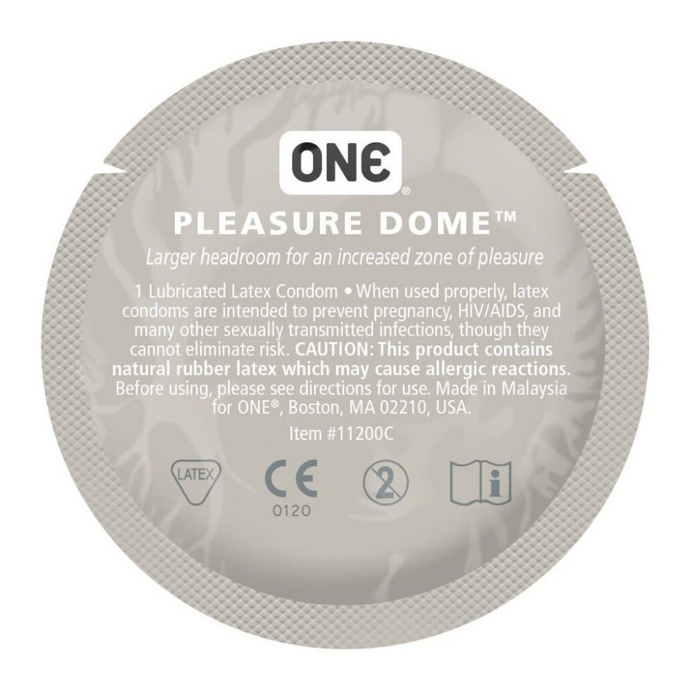 Набір латексних презервативів One Pleasure Dome із розширеною головкою (5 шт.) Набір латексних презервативів One Pleasure Dome із розширеною головкою (5 шт.)