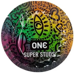 Набір латексних презервативів One Super Studs із точковим рельєфом (5 шт.)