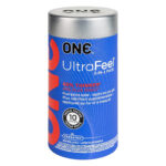 Презервативи ONE Ultra Feel, ультратонкі, з додатковою змазкою, 10 шт, подарункове паковання-тубус