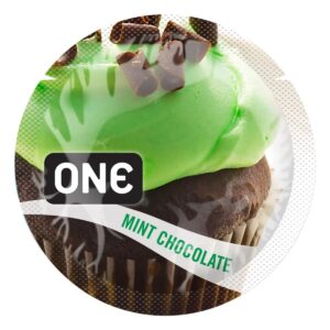 Набір оральних презерватив One Flavor Waves Mint Chocolate зі смаком м'яти з шоколадом (5 шт)