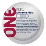 Набір латексних ребристих презервативів One Extreme Ribs у різному дизайні (5 шт.)