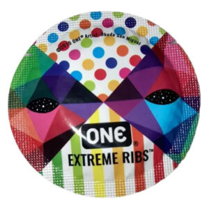 Набір латексних ребристих презервативів One Extreme Ribs у різному дизайні (5 шт.)