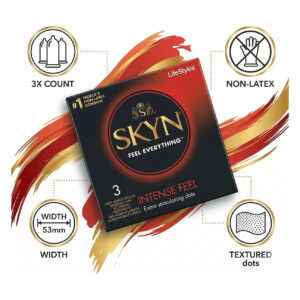 Презерватив SKYN Intense Feel безлатексний (полізопрен), 3 шт